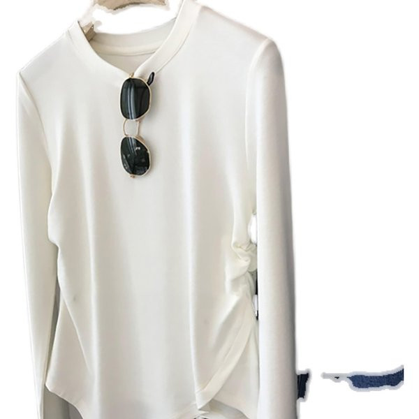 Bluză elegantă de culoare solidă cu piese laterale pentru femei