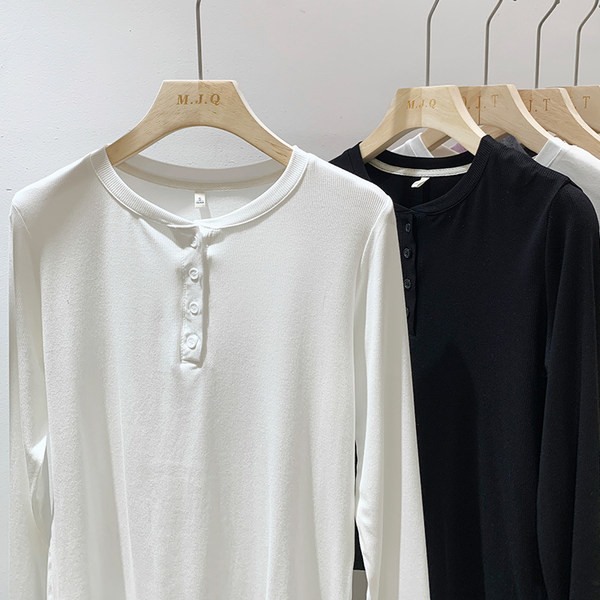 Bluză casual de damă cu mâneci lungi și închidere cu nasturi