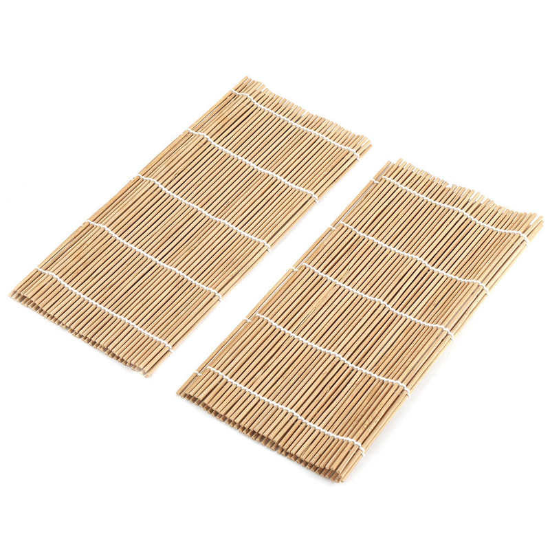 9Pcs/Set Bambusov komplet za izradu sushija uključuje 2 podloge za motanje, 5 štapića za jelo, 1 lopaticu, 1 oštricu za sushi novo