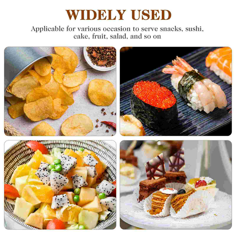 Lėkštės Vienkartinės serviravimo suši Valtys Padėklas Medinis Medinis lėkštė Popieriniai padėklai Užkandžių dubenys Vakarėlis Dubenėlis Desertų patiekalai