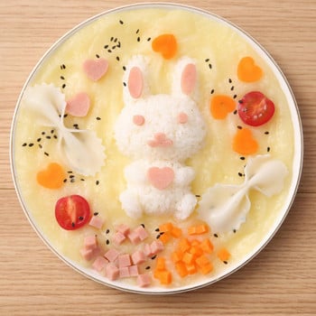 Διακοσμητικά DIY Cartoon Rabbit Rice ανάγλυφα καλούπια Bento Διακόσμηση σάντουιτς Αξεσουάρ κουζίνας