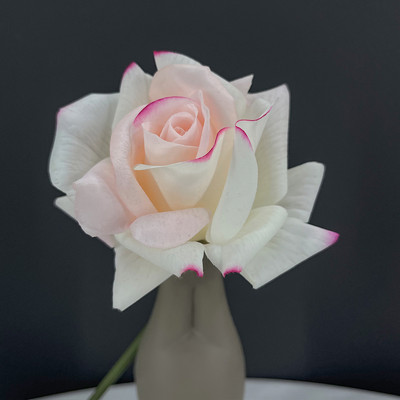 Sunmade 1 buc de lux Real Touch Big Rose Hand Feel Flori artificiale Buchet de mireasa Decorare pentru masa de nunta Aranjament floral