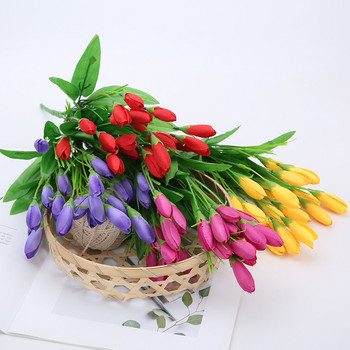 21 Heads Tulip Artificial Flower Silk Lavender Tulips Bouquet Fake λουλούδι για διακόσμηση γάμου Λουλούδια Διακόσμηση κήπου σπιτιού