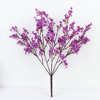 Gypsophila kunstlilled valge oks Kvaliteetsed imikud hingavad võltslilled pika kimp Kodu pulmakaunistus Sügis