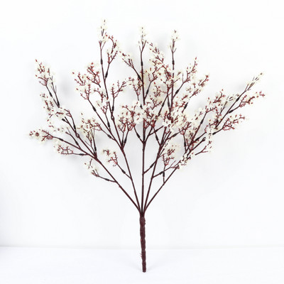 Gypsophila kunstlilled valge oks Kvaliteetsed imikud hingavad võltslilled pika kimp Kodu pulmakaunistus Sügis