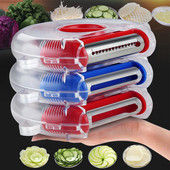 Magic Trio 3 în 1 Curățător de curățat din oțel inoxidabil Mașină de curățat alimente multifuncțional Răzătoare detașabilă Tocător de legume Accesorii de bucătărie