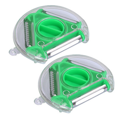 Magic Trio 3 în 1 Curățător de curățat din oțel inoxidabil Mașină de curățat alimente multifuncțional Răzătoare detașabilă Tocător de legume Accesorii de bucătărie