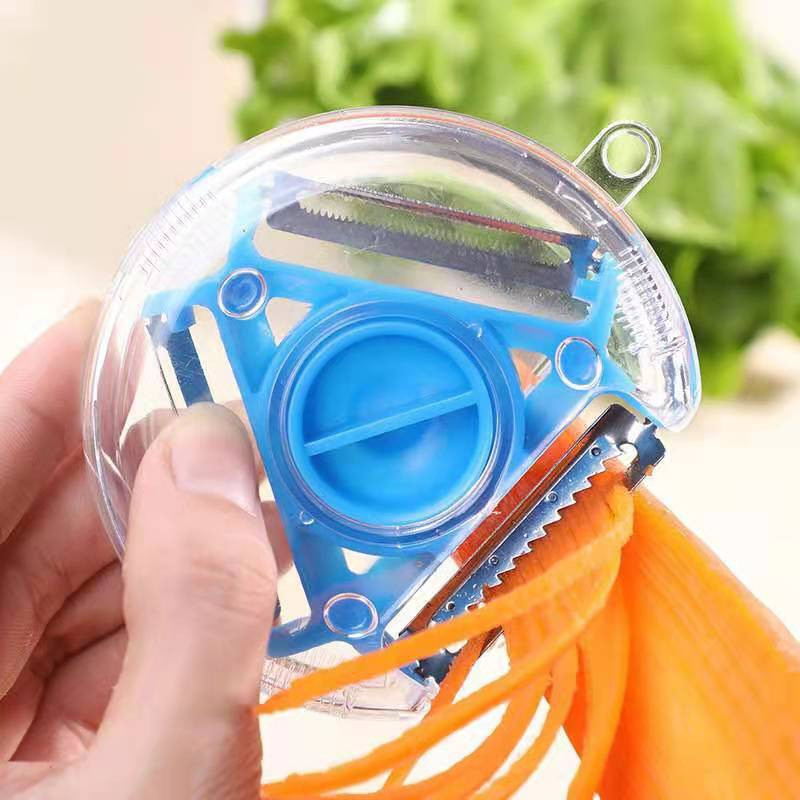 Magic Trio 3 în 1 Curățător de curățat din oțel inoxidabil Mașină de curățat alimente multifuncțional Răzătoare detașabilă Tocător de legume Accesorii de bucătărie