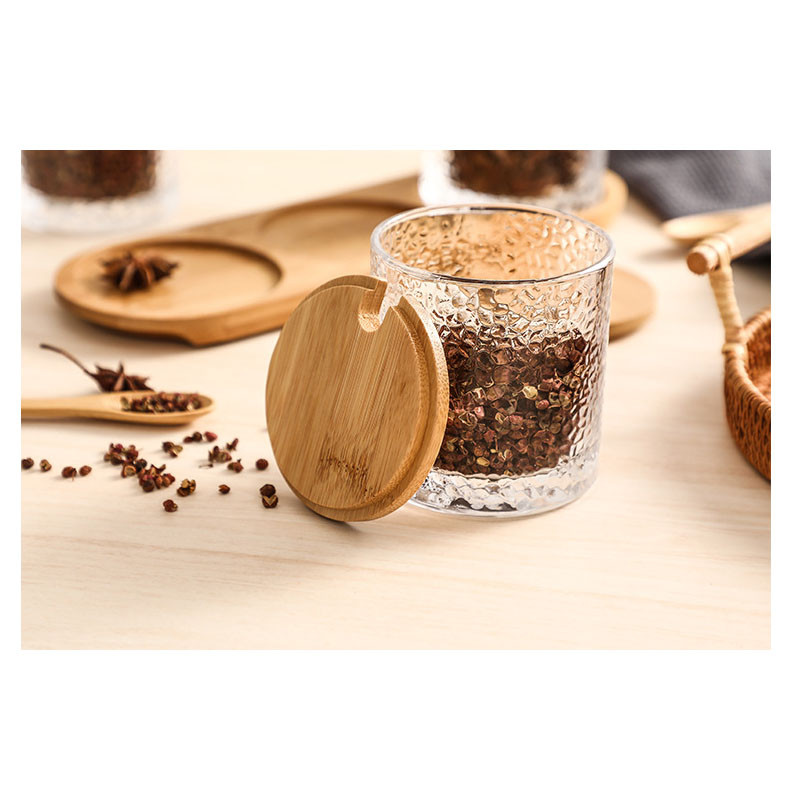 Oală de condimente din sticlă Rezervor de depozitare creativ pentru zahăr și sare Seturi de gadgeturi de bucătărie Set combinat de borcane de condimente Recipient pentru alimente cu capac