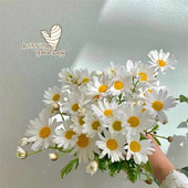 Kummelid 15 pead siidist kunstlill karikakra valge võltslilled tuba pulmaauto laua pidu Kingitused kaunistused isetehtud kimp