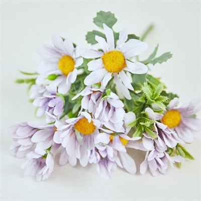 Kummelid 15 pead siidist kunstlill karikakra valge võltslilled tuba pulmaauto laua pidu Kingitused kaunistused isetehtud kimp