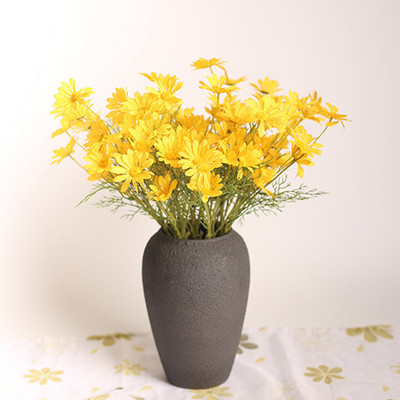 Kummelid 15 pead siidist kunstlill karikakra valge võltslilled tuba pulmaauto laua pidu Kingitused kaunistused isetehtud kimp