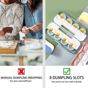 Εύχρηστο οικιακό εργαλείο Wonton Dumpling Maker σε σχήμα μισοφέγγαρου Εύκολα προμήθειες κουζίνας
