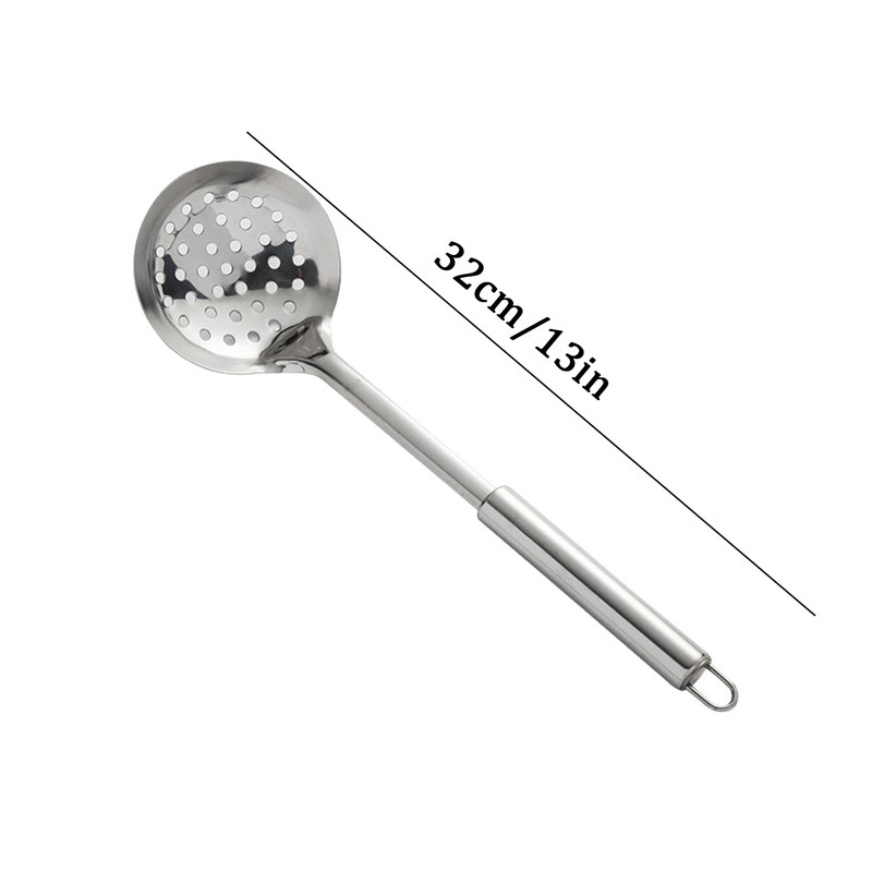 Roostevabast terasest toiduvalmistamislusikas Majapidamislabida ümmargune toru käepidemega kööginõude komplekt Köögiseadmed #t2g