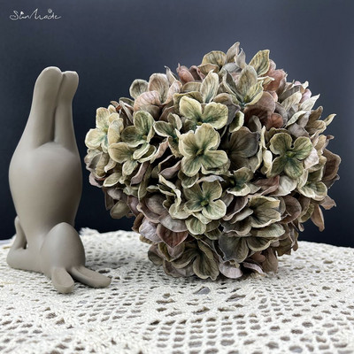 SunMade luksuslik vanaaegne suur hortensia siidist kunstlilled sügiskaunistused lilleseadetarbed Kodu pulmakaunistus