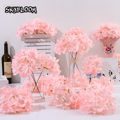 50 buc. Cap de hortensie artificiala capete de flori din matase Calea de nunta Flori Minge Home Hotel Decor DIY Accesorii de perete cu flori KB05