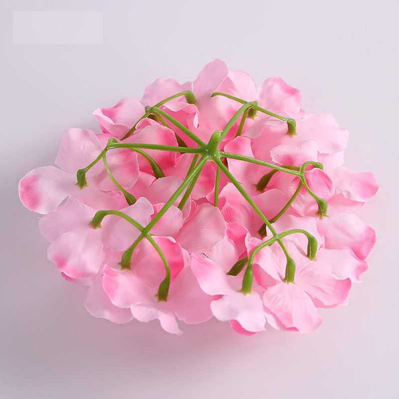 50 buc. Cap de hortensie artificiala capete de flori din matase Calea de nunta Flori Minge Home Hotel Decor DIY Accesorii de perete cu flori KB05