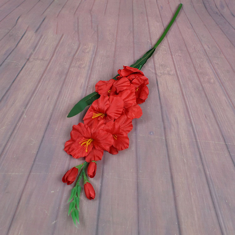 2022 Nou realistă 1 buc simulare artificială gladiolus tulpina florii buchet de nuntă/buchet de masă aranjament decor acasă 8 culori