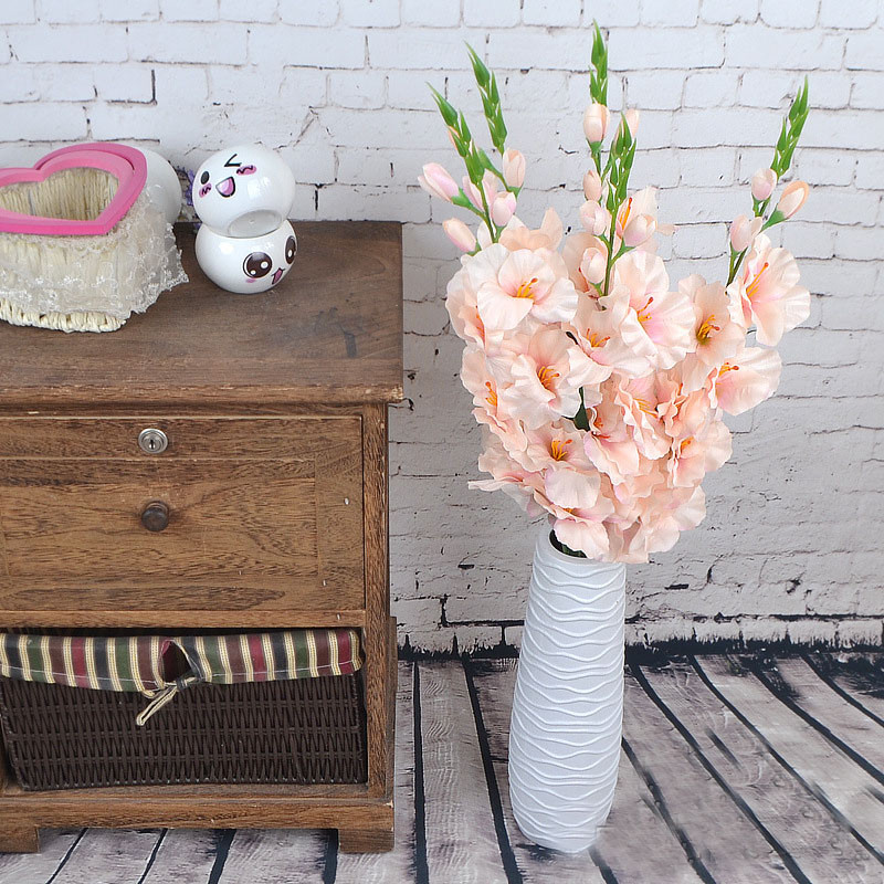 2022 Nou realistă 1 buc simulare artificială gladiolus tulpina florii buchet de nuntă/buchet de masă aranjament decor acasă 8 culori