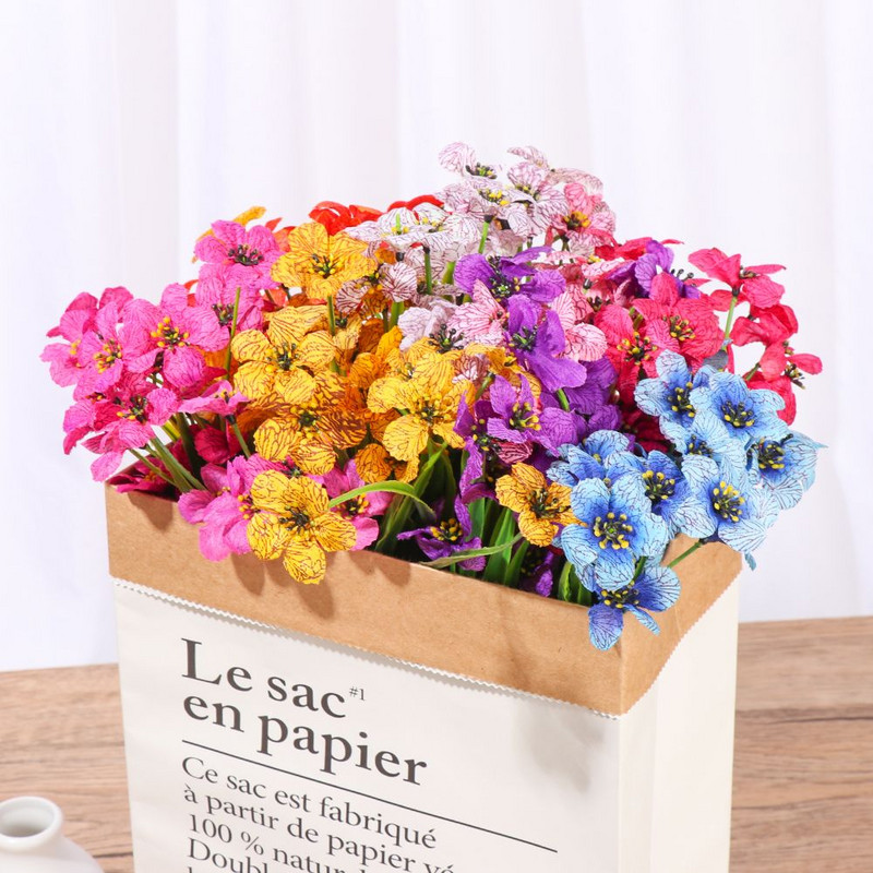 Faux, fără decolorare, rezistente la UV, flori artificiale în aer liber, plante din plastic, decor pentru verandă de grădină, flori false