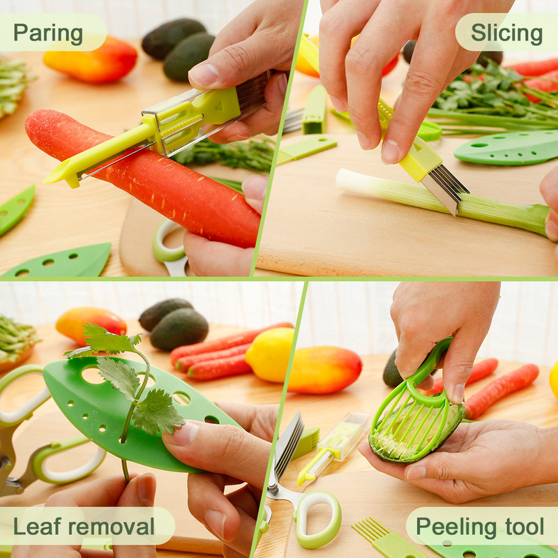 Set foarfece pentru plante medicinale 5 lame Foarfece pentru plante medicinale Stripper 7 lame foarfece pentru ceapă Foarfece pentru legume din oțel inoxidabil Foarfece de bucătărie