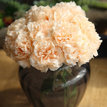 ροζ μεταξωτές ορτανσίες τεχνητά λουλούδια λουλούδια γάμου για νύφη χέρι μετάξι ανθισμένο παιώνια ψεύτικα λουλούδια λευκή διακόσμηση σπιτιού