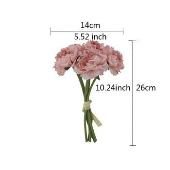 ροζ μεταξωτές ορτανσίες τεχνητά λουλούδια λουλούδια γάμου για νύφη χέρι μετάξι ανθισμένο παιώνια ψεύτικα λουλούδια λευκή διακόσμηση σπιτιού