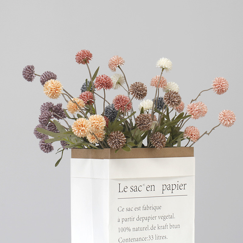 Mătase Daisy & Păpădie Minge Gerbera Buchet de flori artificiale Flores false Home Party Mariage Decor Mireasă Ținerea DIY Accesorii