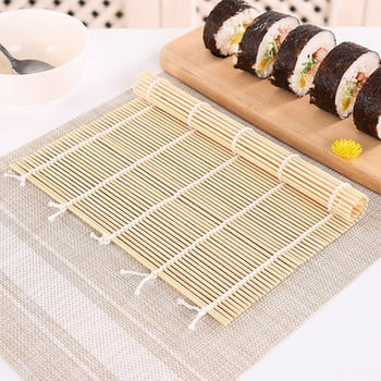 Бамбукова система Подложка за суши Незалепваща ролка за навиване на суши Ръчна машина за суши Инструменти Ролки за ориз Onigiri Бамбукови аксесоари за готвене