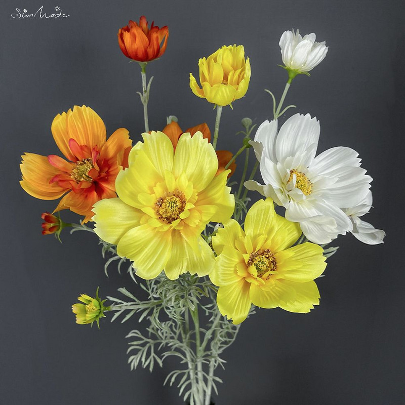 SunMade de lux mare Galsang ramură flori artificiale de mătase Home decorare petrecere de nuntă aranjamente florale furnituri Flore albă