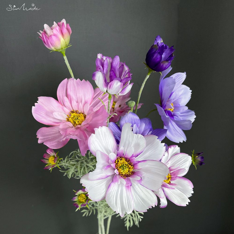 SunMade de lux mare Galsang ramură flori artificiale de mătase Home decorare petrecere de nuntă aranjamente florale furnituri Flore albă