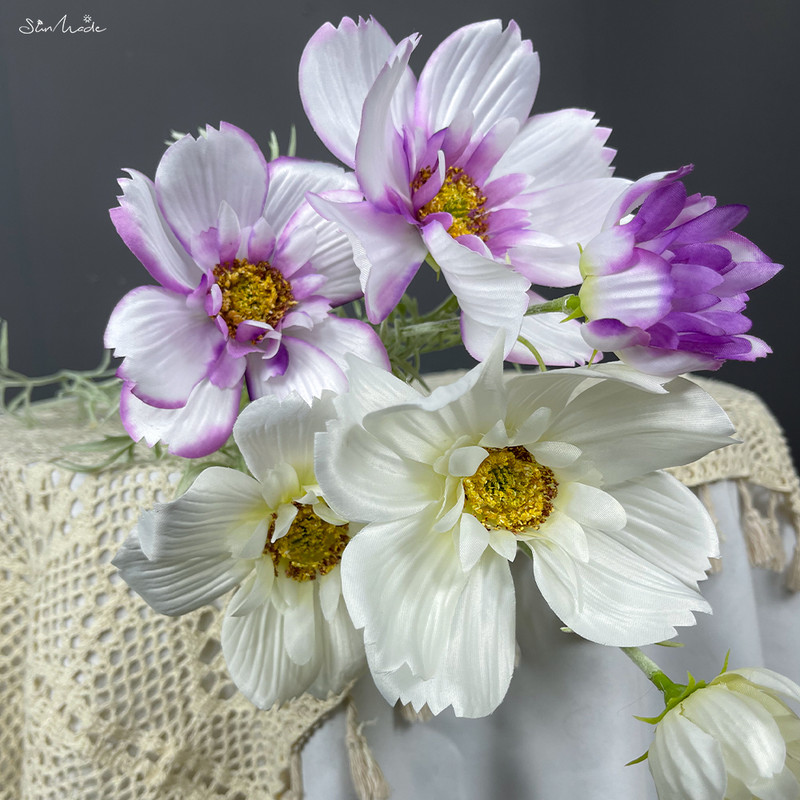 SunMade de lux mare Galsang ramură flori artificiale de mătase Home decorare petrecere de nuntă aranjamente florale furnituri Flore albă