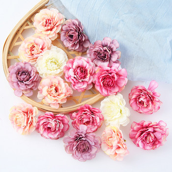 10 τμχ Τεχνητό λουλούδι Απλό 5cm Μεταξωτό Τριαντάφυλλο Ψεύτικο λουλούδι Γαμήλιο πάρτι Διακόσμηση σπιτιού DIY Mariage Διακόσμηση Πρωτοχρονιάς 2022