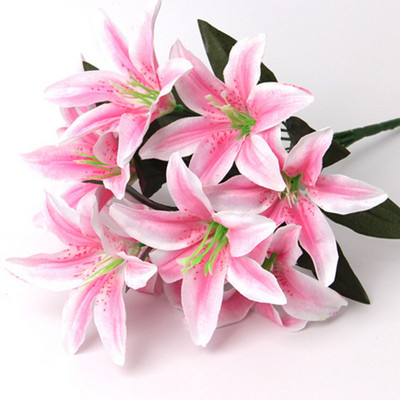 Buchet mare de raion curcubeu de 40 cm, buchet de crini, bijuterii artificiale, flori, bricolaj, flori de nuntă, decorare cu flori de mână pentru mireasă