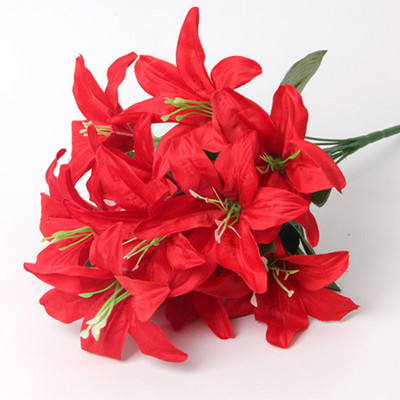 Buchet mare de raion curcubeu de 40 cm, buchet de crini, bijuterii artificiale, flori, bricolaj, flori de nuntă, decorare cu flori de mână pentru mireasă