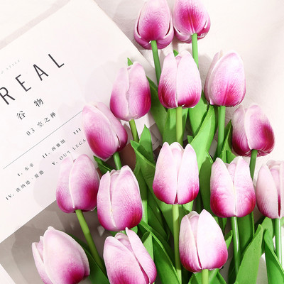 10GB Tulpes mākslīgais zieds Real Touch mākslīgais pušķis Viltus zieds kāzu dekorēšanai Ziedi mājas dārza dekors