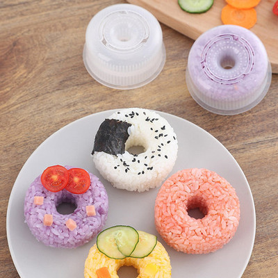 Formă rotundă cu bile de orez pentru gogoși Mașină antiaderență pentru sushi DIY, ușor pentru presă cu bile de orez, set Bento pentru copii, accesorii de bucătărie