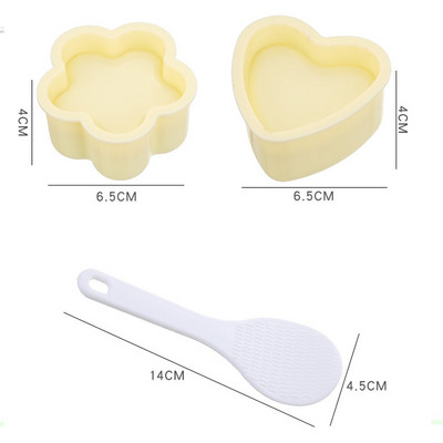 3 vnt / rinkinys sušių formų sušių gaminimo aparatas Onigiri ryžių rutulinis maisto presas trikampis sušių gaminimo aparatas, japoniškas Bento virtuvės prietaisų rinkinys