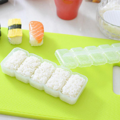 Παρασκευαστής σούσι για 5 ρολά Καλούπι σούσι Ιαπωνία Nigiri Σούσι Μολδ Μπαλάκι ρυζιού Αντικολλητικό κουτί αποθήκευσης πρέσας Ρύζι φόρμα Bento Tools