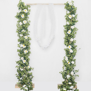 Τεχνητά λουλούδια Γιρλάντα Ψεύτικη παιωνία Ευκάλυπτος Αμπέλου Πρασινάδα Κρεμαστά για Γιρλάντες Γάμου Σπίτι Πάρτι Κήπος Χειροτεχνία Διακόσμηση τέχνης