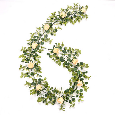 Kunstlilled vanik võltspojeng eukalüpti viinapuu rohelus, mis on rippuv pulmavanikud Kodupeoks Aia käsitöö kunstkaunistus