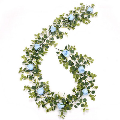 Kunstlilled vanik võltspojeng eukalüpti viinapuu rohelus, mis on rippuv pulmavanikud Kodupeoks Aia käsitöö kunstkaunistus