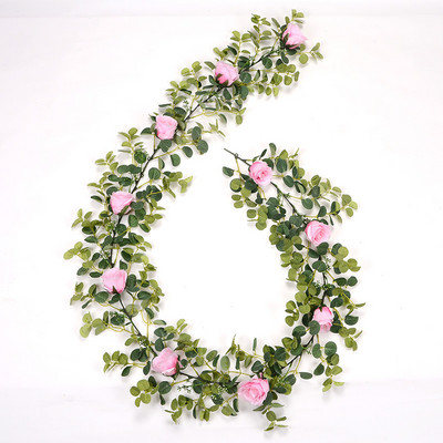 Kunstlilled vanik võltspojeng eukalüpti viinapuu rohelus, mis on rippuv pulmavanikud Kodupeoks Aia käsitöö kunstkaunistus