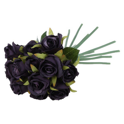 12 capete simulare flori artificiale de trandafir buchet de mătase petrecere de nuntă decor acasă frumusețe flori false ieftine accesorii de interior