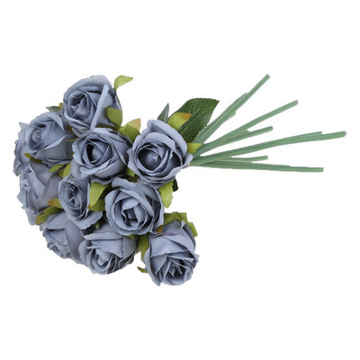 12 capete simulare flori artificiale de trandafir buchet de mătase petrecere de nuntă decor acasă frumusețe flori false ieftine accesorii de interior