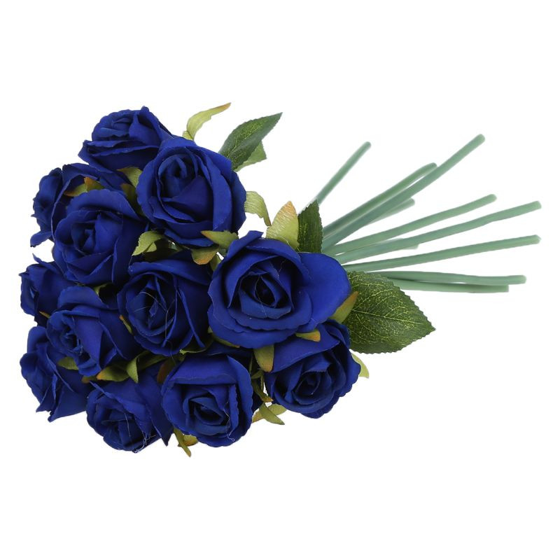 12 capete simulare flori artificiale de trandafir buchet de mătase petrecere de nuntă decor acasă frumusețe flori false ieftine accesorii de interior