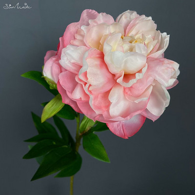 SunMade, 2 capete, delicate mari, bujor european, flori artificiale din mătase, decorare pentru nuntă pentru acasă, aranjament floral