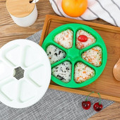 „Pasidaryk pats“ sušių forma „Onigiri“ ryžių rutuliukų maisto preso trikampė formavimo mašina „Sushi“ formavimo priemonė virtuvės įrankiai „Bento“ dėžutės priedai Ryžių rutuliukų gaminimo mašina