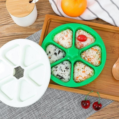 Mucegai pentru sushi de bricolaj Onigiri pentru bile de orez Presă pentru alimente Mașină de fabricare triunghiulară Mucegai pentru sushi Kit de instrumente de bucătărie Accesorii pentru cutia Bento Filtru de bile de orez