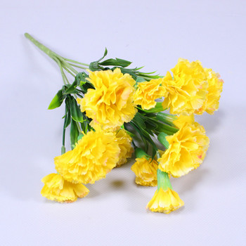 1 μάτσο μπουκέτο με γαρύφαλλα από τεχνητό μεταξωτό λουλούδι, Διακόσμηση κήπου σπιτιού Νυφικός γάμος Διακόσμηση Φεστιβάλ λουλουδιών